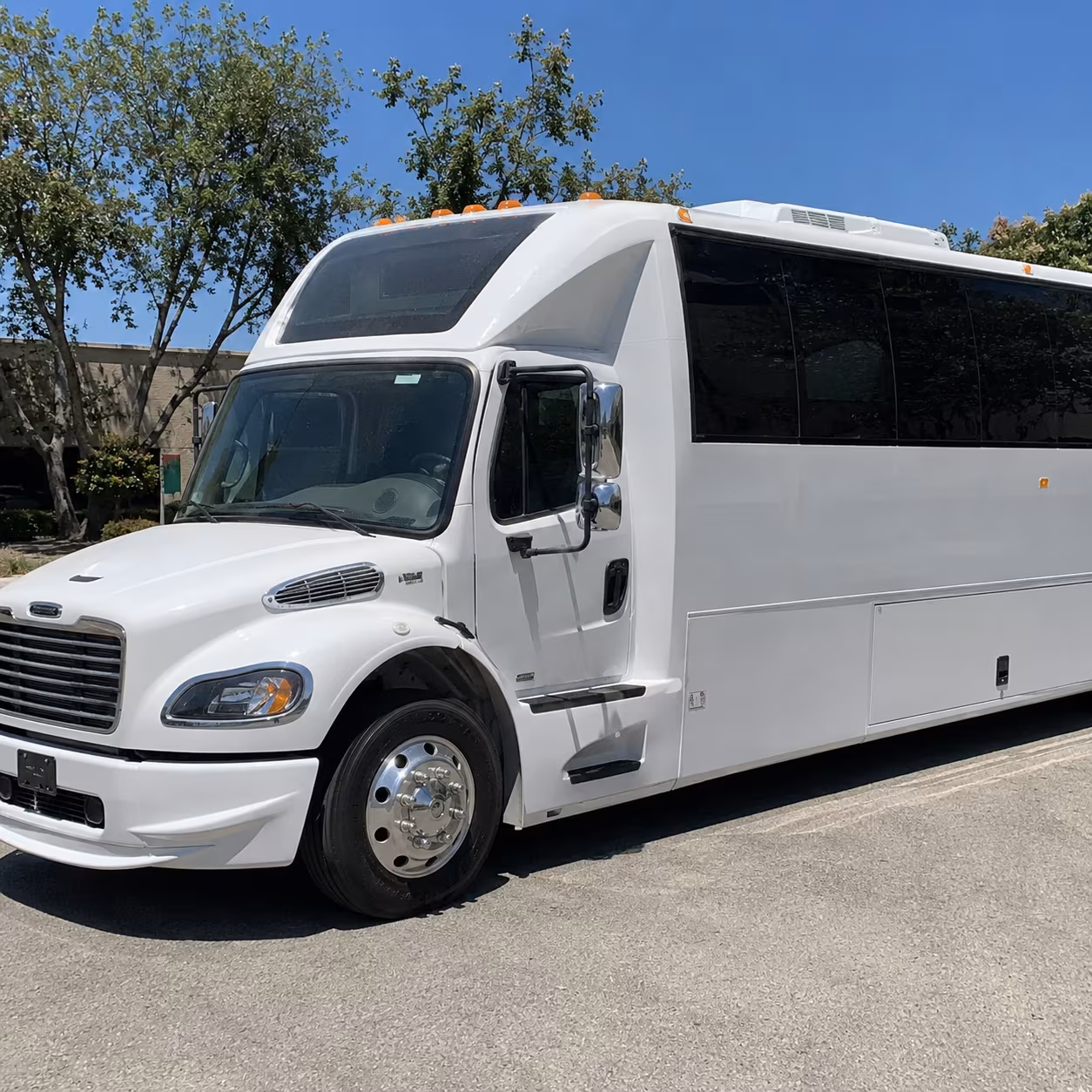 Passenger seating aboard a party bus rental serving Mesa
