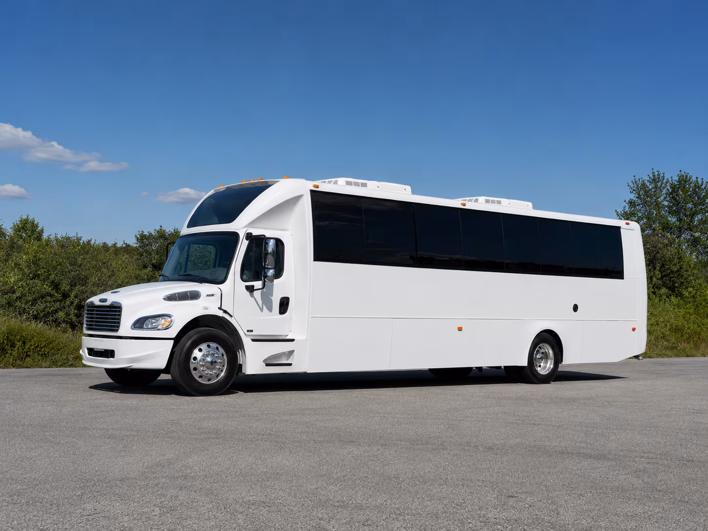 Interior of a party bus rental serving Mesa