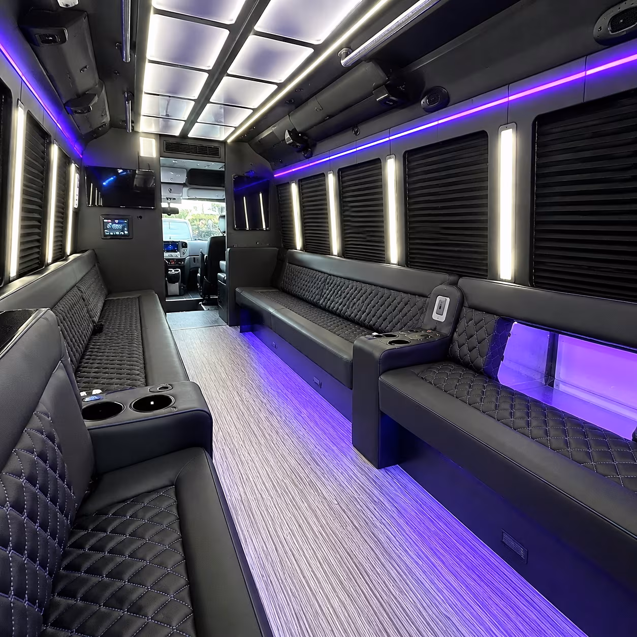 Mesa Private Event Transportation party bus interior