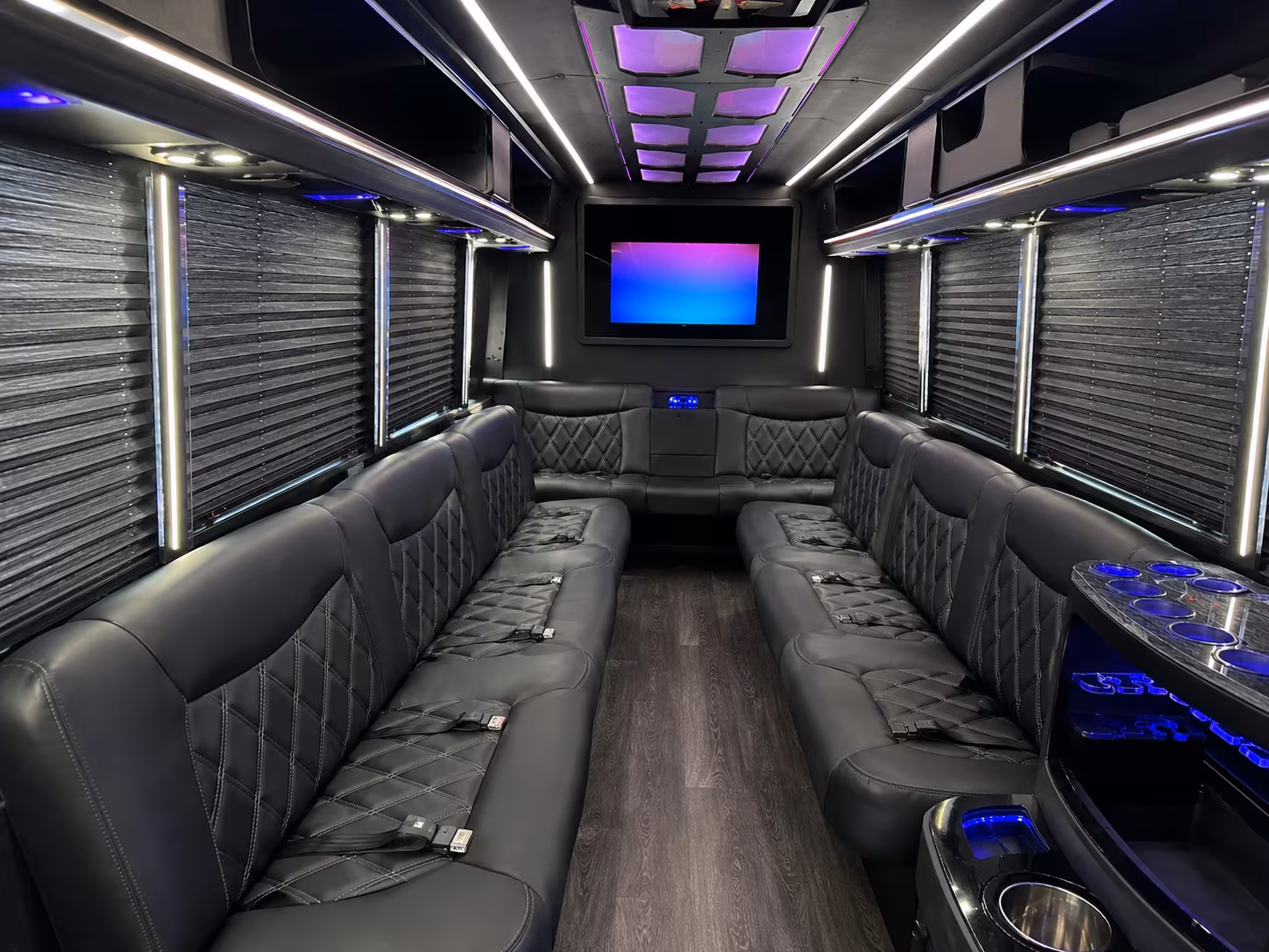 Mesa Private Event Transportation party bus exterior