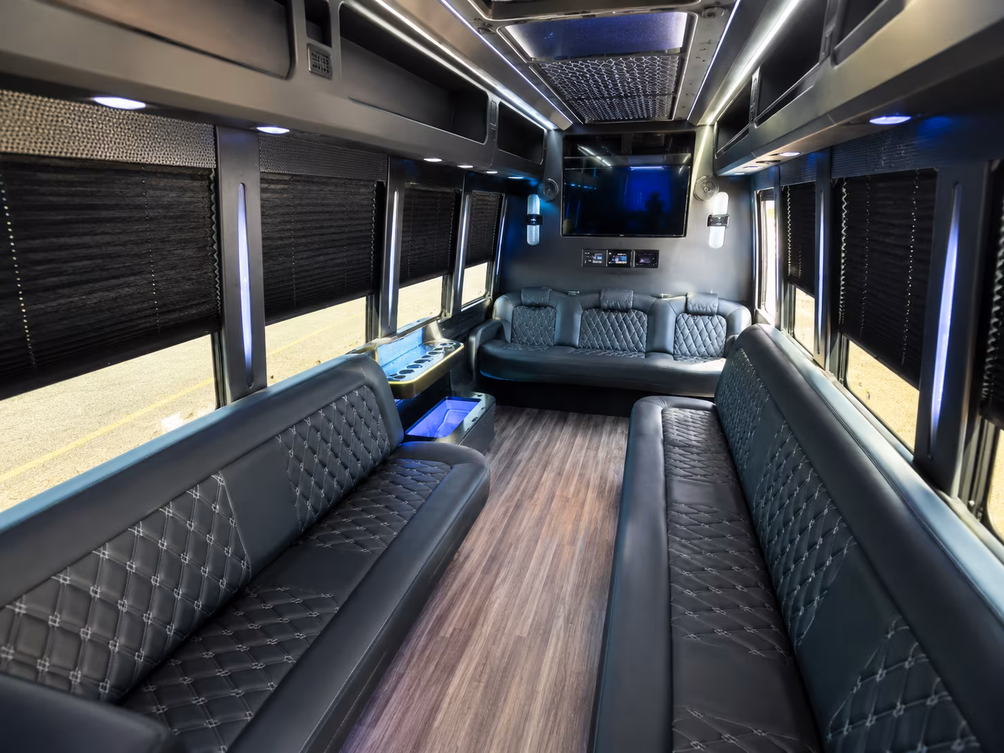 Mesa Private Event Transportation party bus exterior