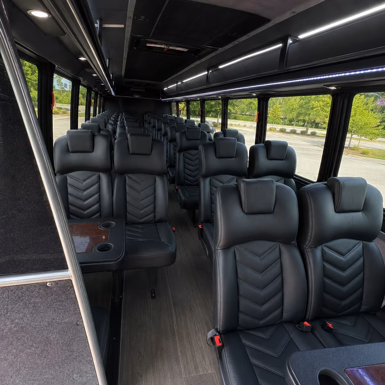 Mesa School Event Transportation party bus exterior