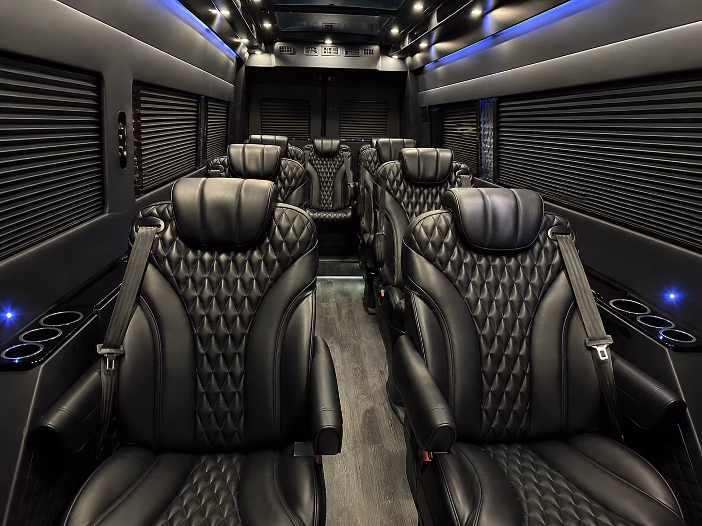 Mesa School Event Transportation party bus interior