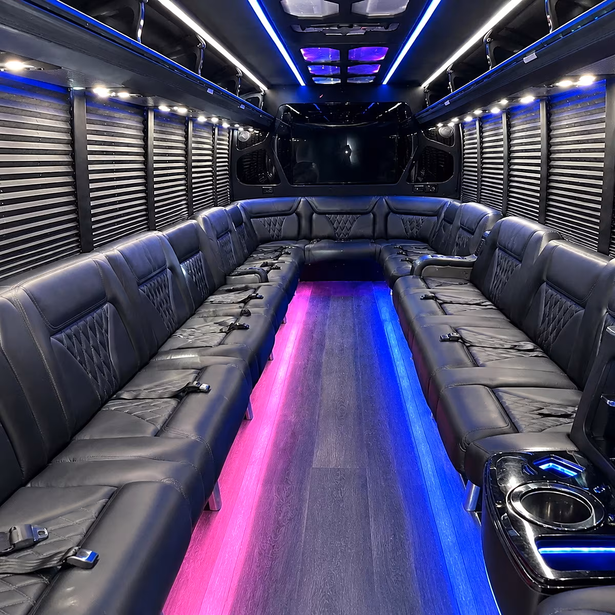Mesa Sporting Event Transportation party bus interior