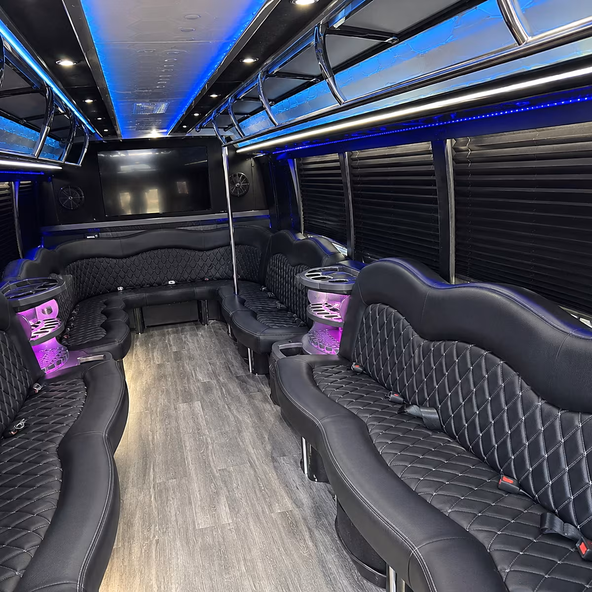 Mesa Sporting Event Transportation party bus interior
