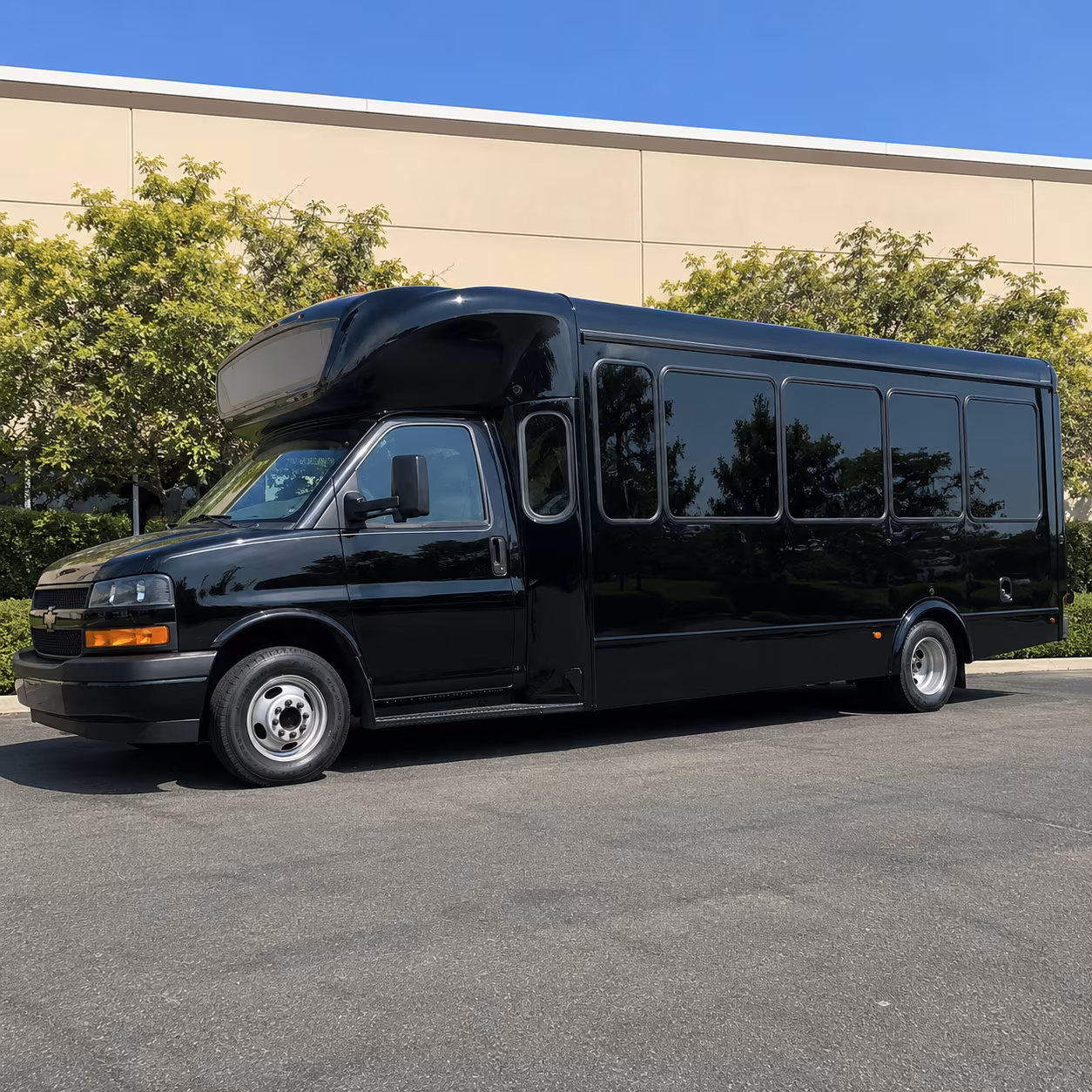 Mesa Wedding Transportation party bus exterior