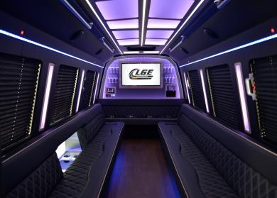 San Tan Valley 18 Passenger Limo Bus Interior