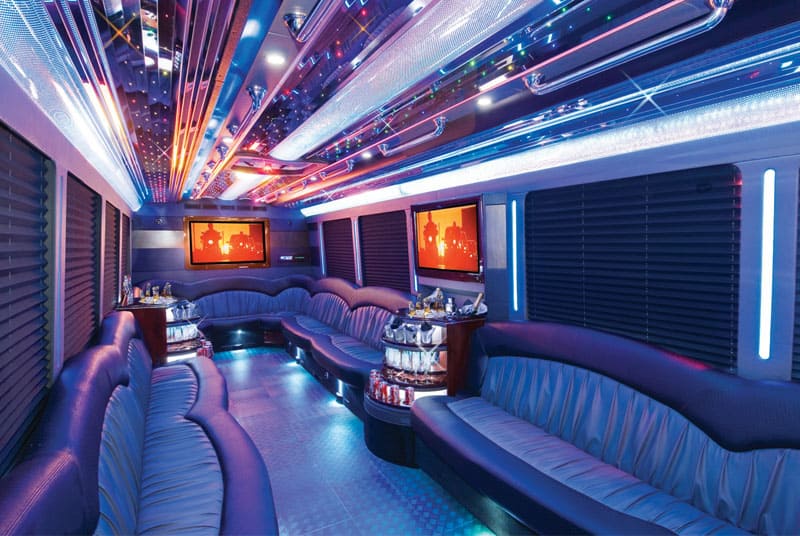Goodyear 20 Passenger Party Bus Interior