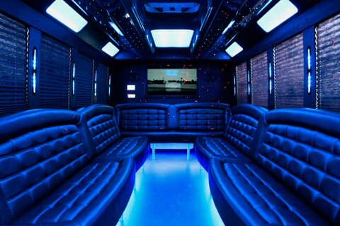 Goodyear 36 Passenger Party Bus Interior