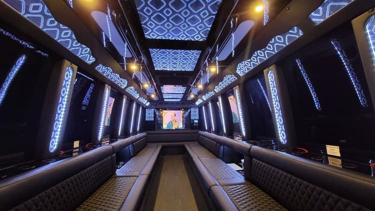 Goodyear 40 Passenger Limo Bus Interior